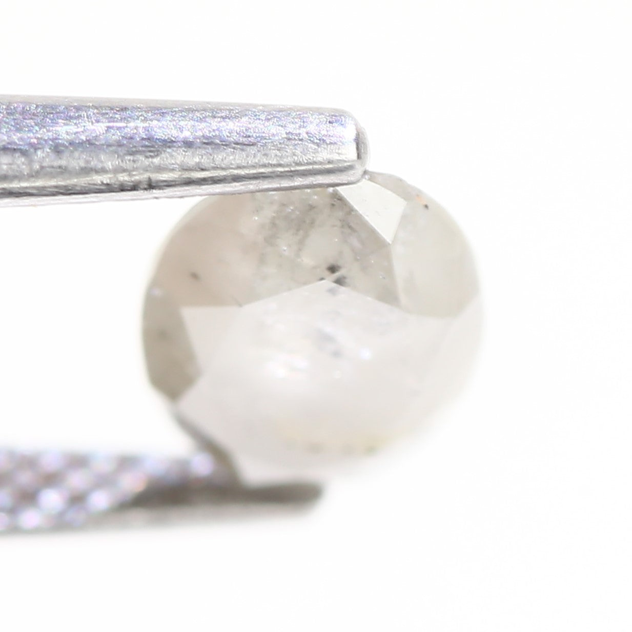 1 Carat Natural Salt And Pepper Oval Gray Diamond 7.92 MM