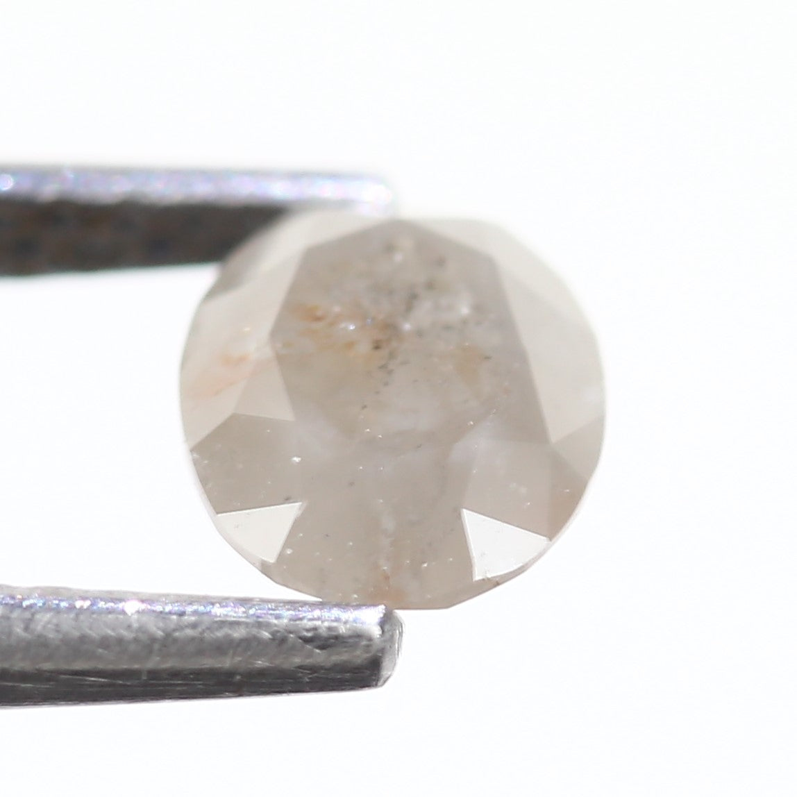 0.82 Carat Natural Oval Cut Gray Diamond 6.71 MM