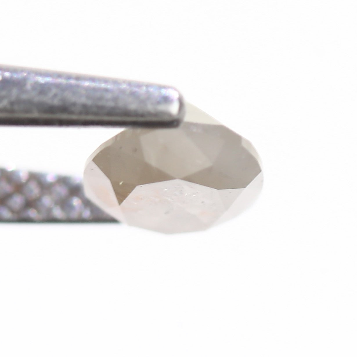 0.82 Carat Natural Oval Cut Gray Diamond 6.71 MM