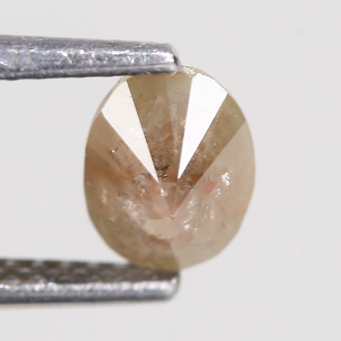 0.92 Carat Natural Oval Cut Brown Yellow Diamond 6.86 MM