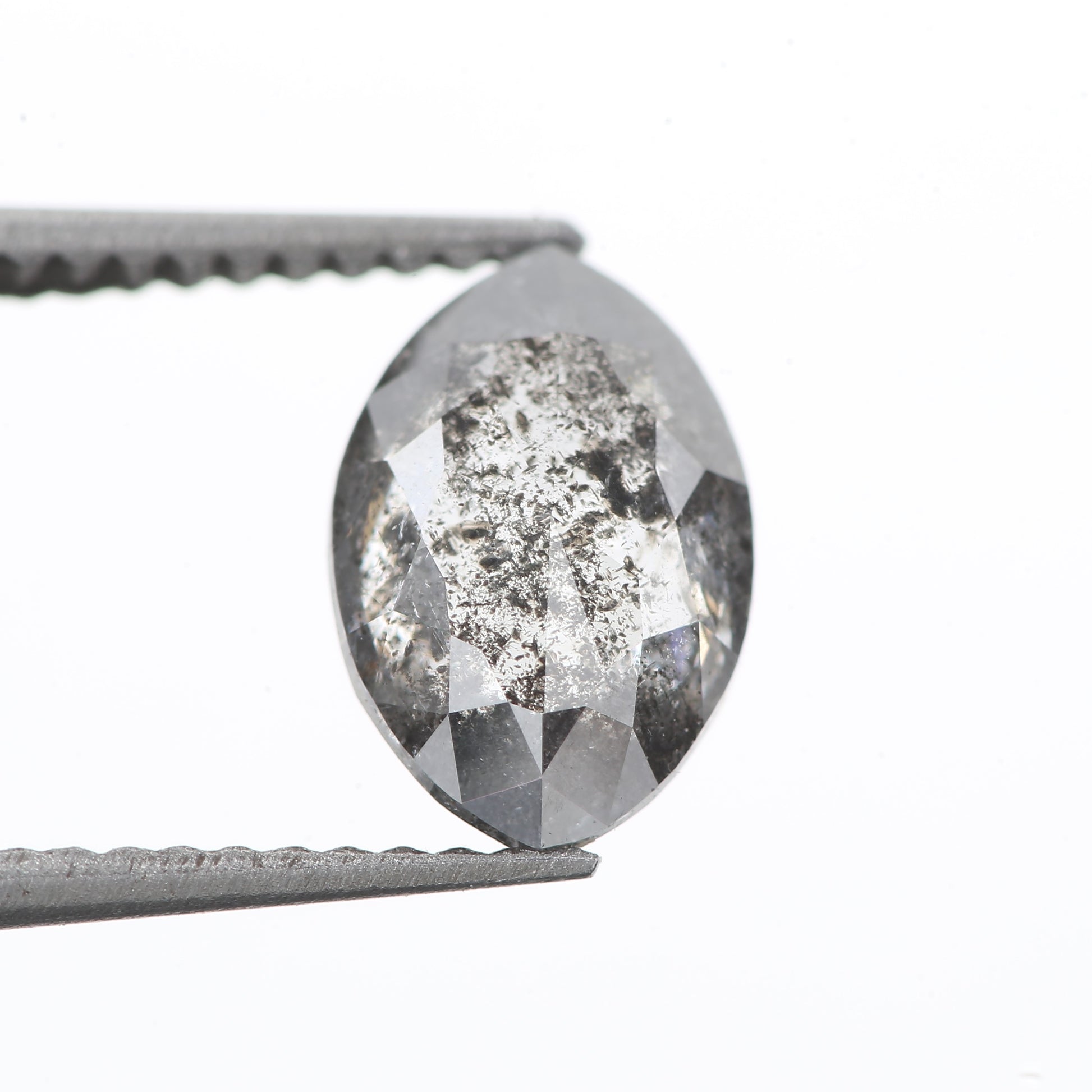 1.47 Carat 9.29 X 6.20 X 3.15 MM Fancy Gray Marquise Brilliant Rose Cut Salt and Pepper Diamond - Blackdiamond