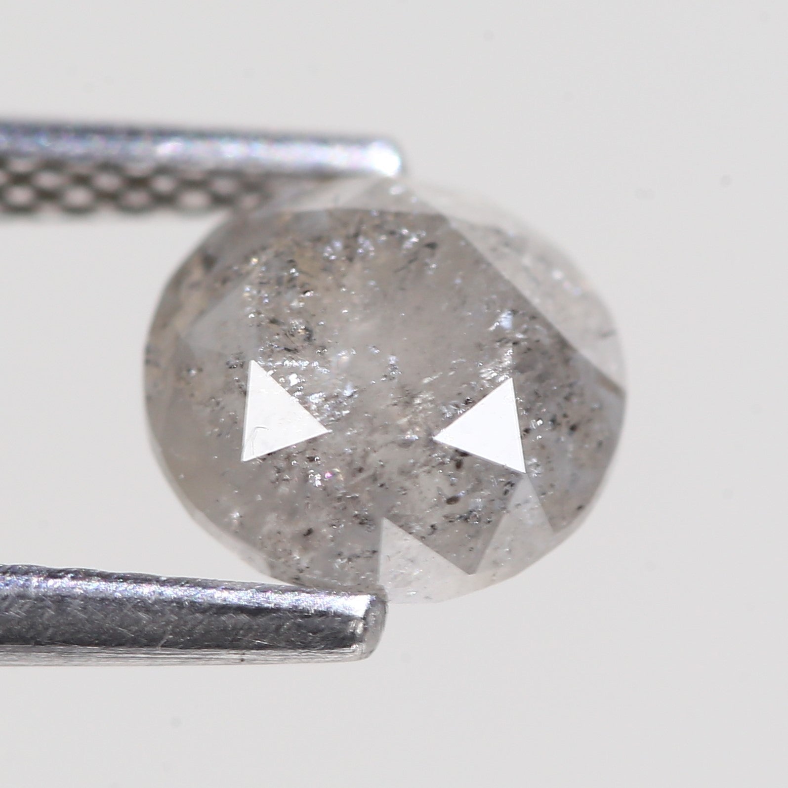 1.59 Carat Natural Round Cut Salt And Pepper Diamond 6.77 MM