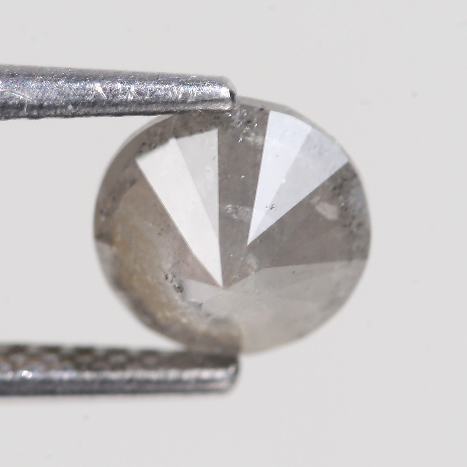 1.59 Carat Natural Round Cut Salt And Pepper Diamond 6.77 MM