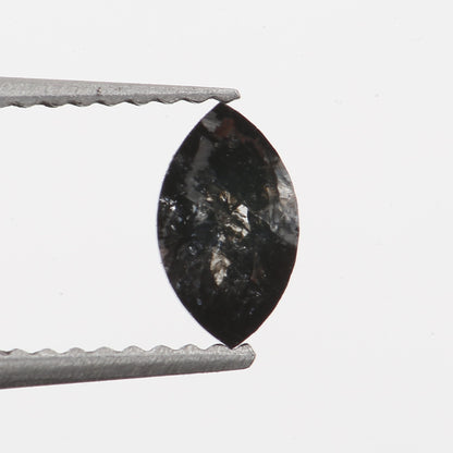 Fancy Black Marquise Cut Salt and Pepper Diamond