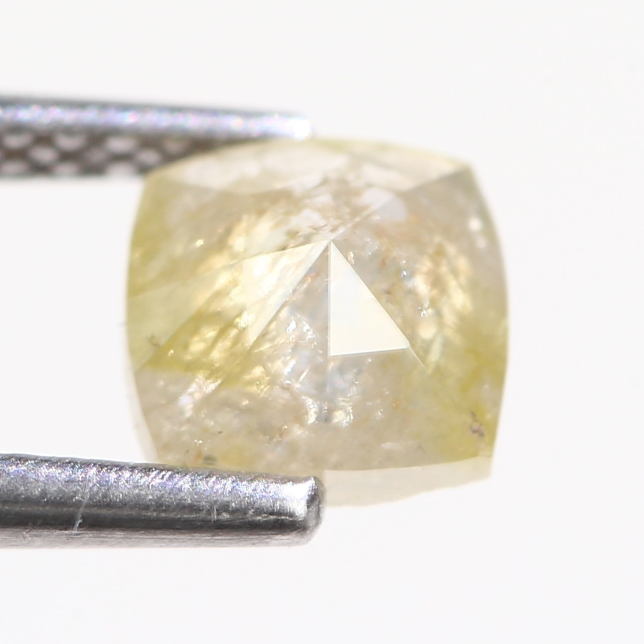 1 Carat Natural Cushion Rose cut Celestial Salt And Pepper Diamond 5.80 MM