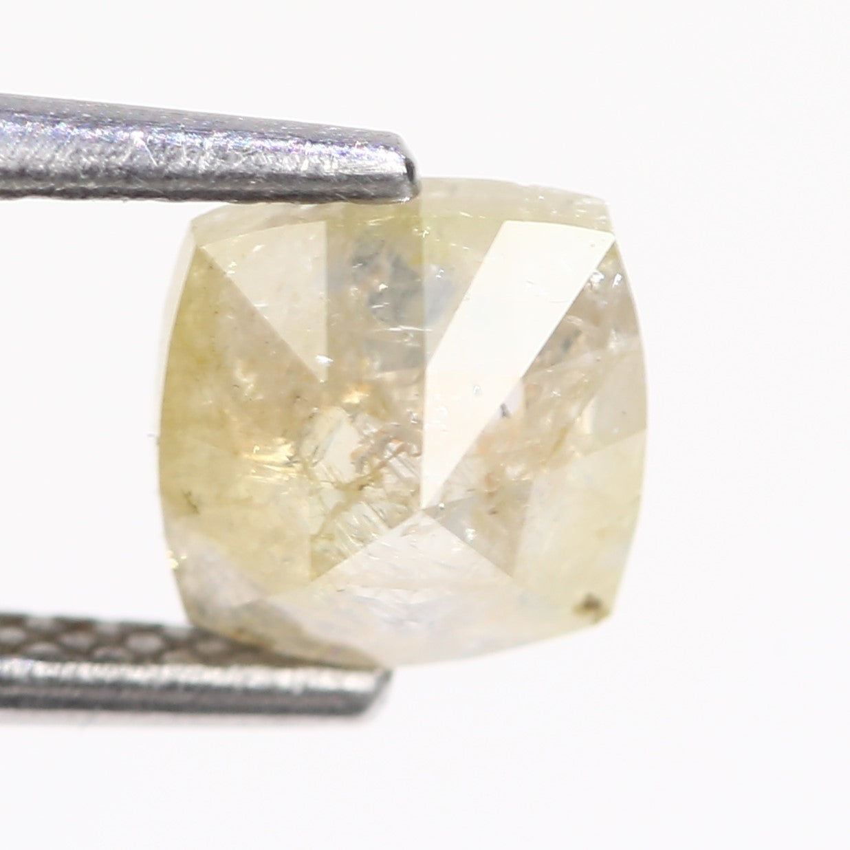 1 Carat Natural Cushion Rose cut Celestial Salt And Pepper Diamond 5.80 MM