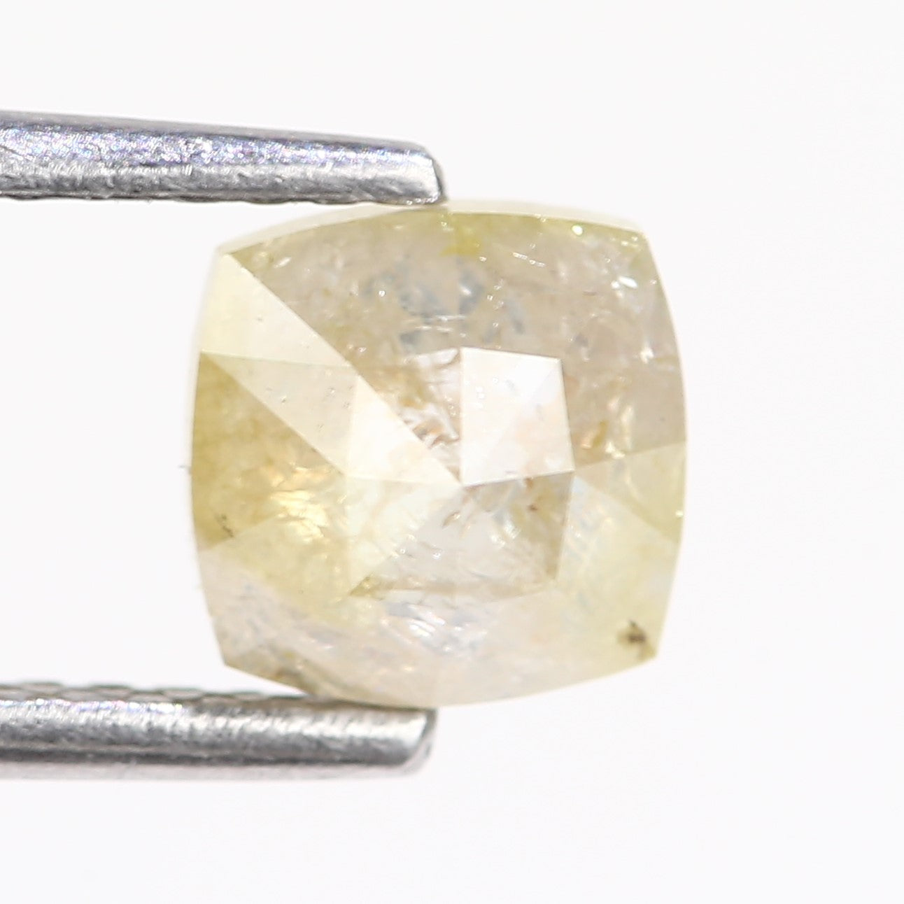 1 Carat Natural Cushion Rose cut Celestial Salt And Pepper Diamond 5.80 MM