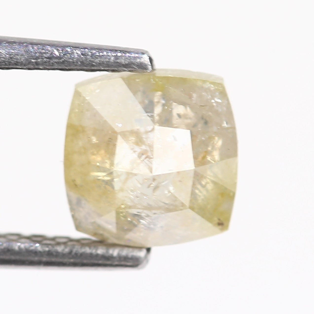 1 Carat Natural Cushion Rose cut Celestial Salt And Pepper Diamond 5.80 MM