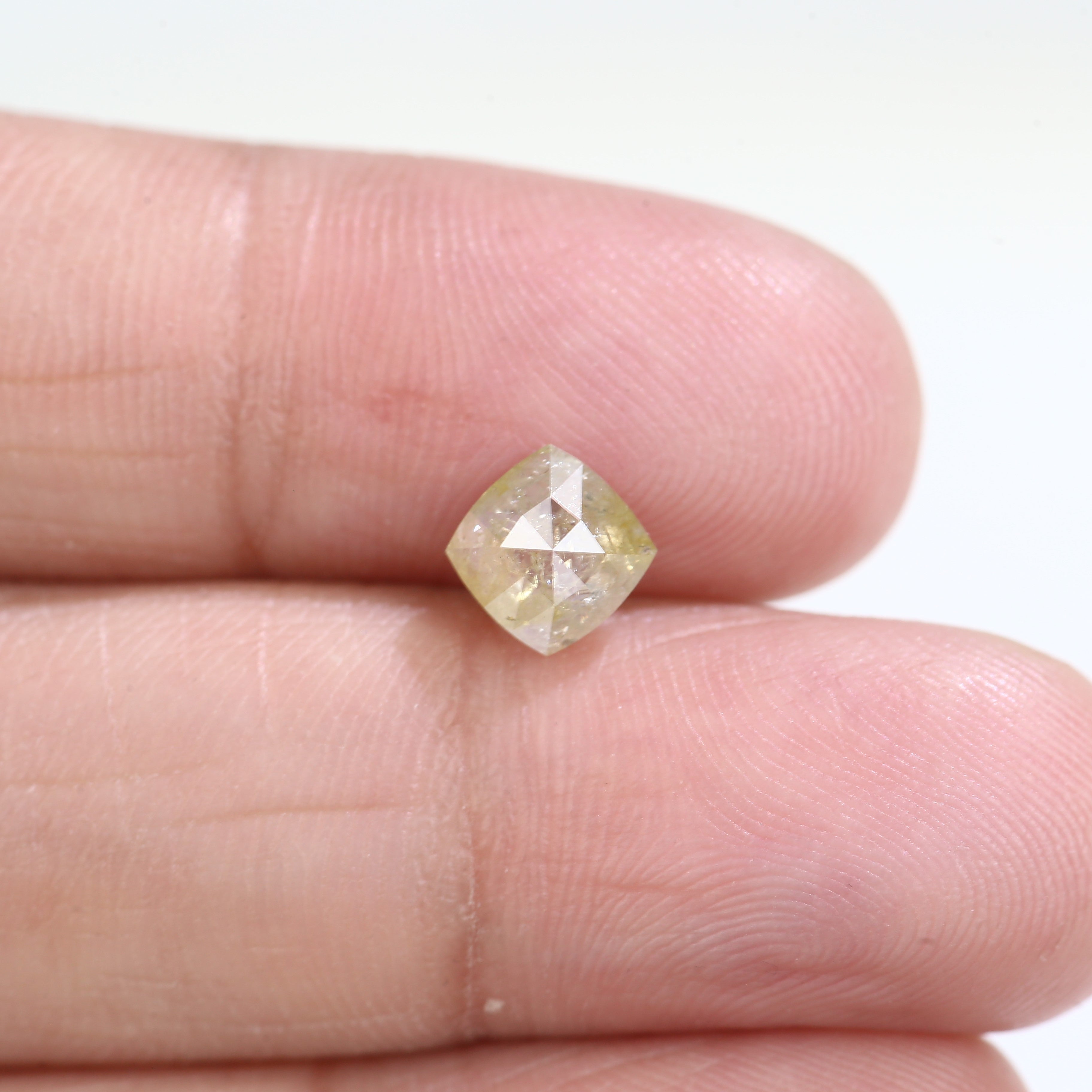 1 Carat Natural Cushion Rose cut Celestial Salt And Pepper Diamond 5.80 MM