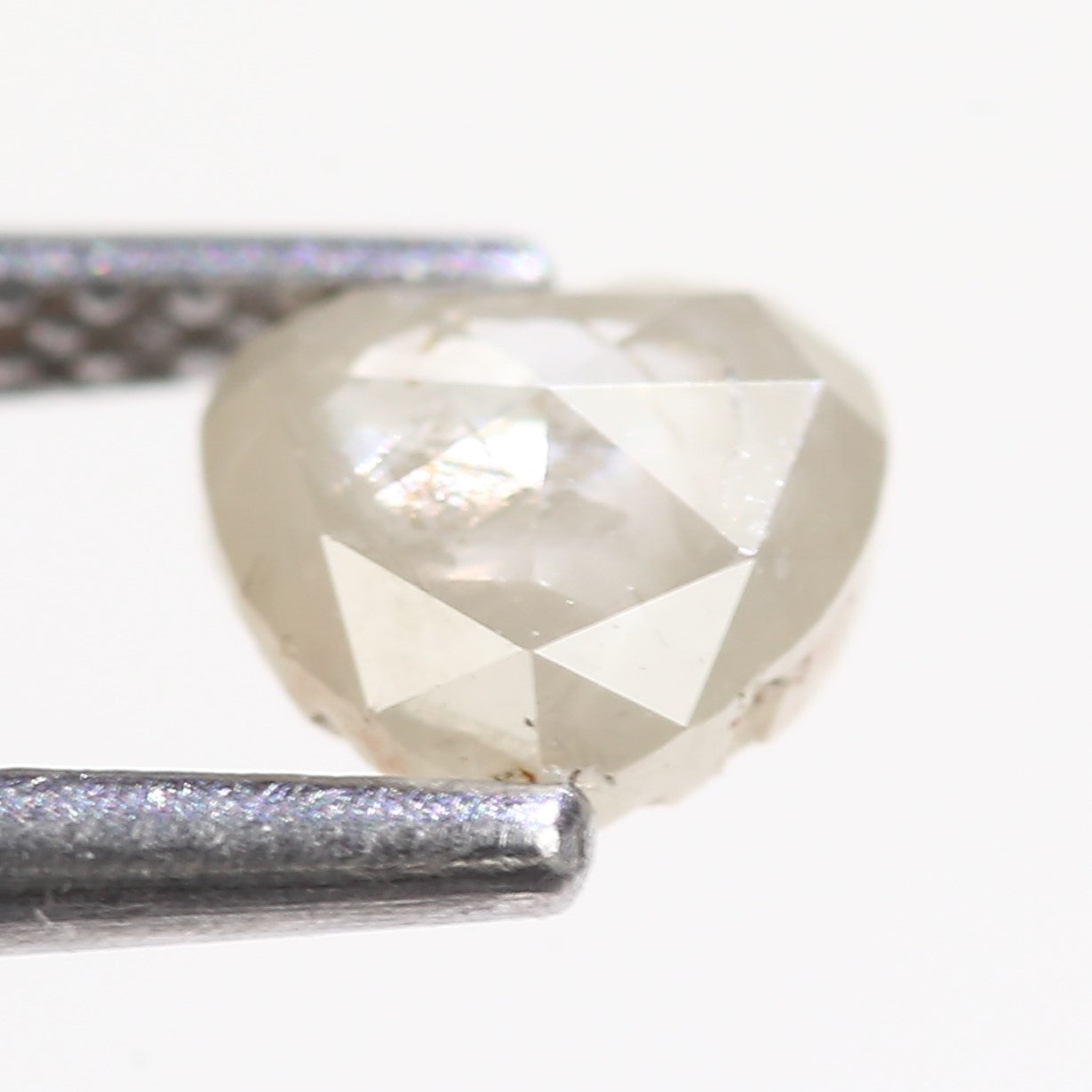 0.72 Carat Natural Heart Shaped Gray Salt And Pepper Diamond 5.24 MM