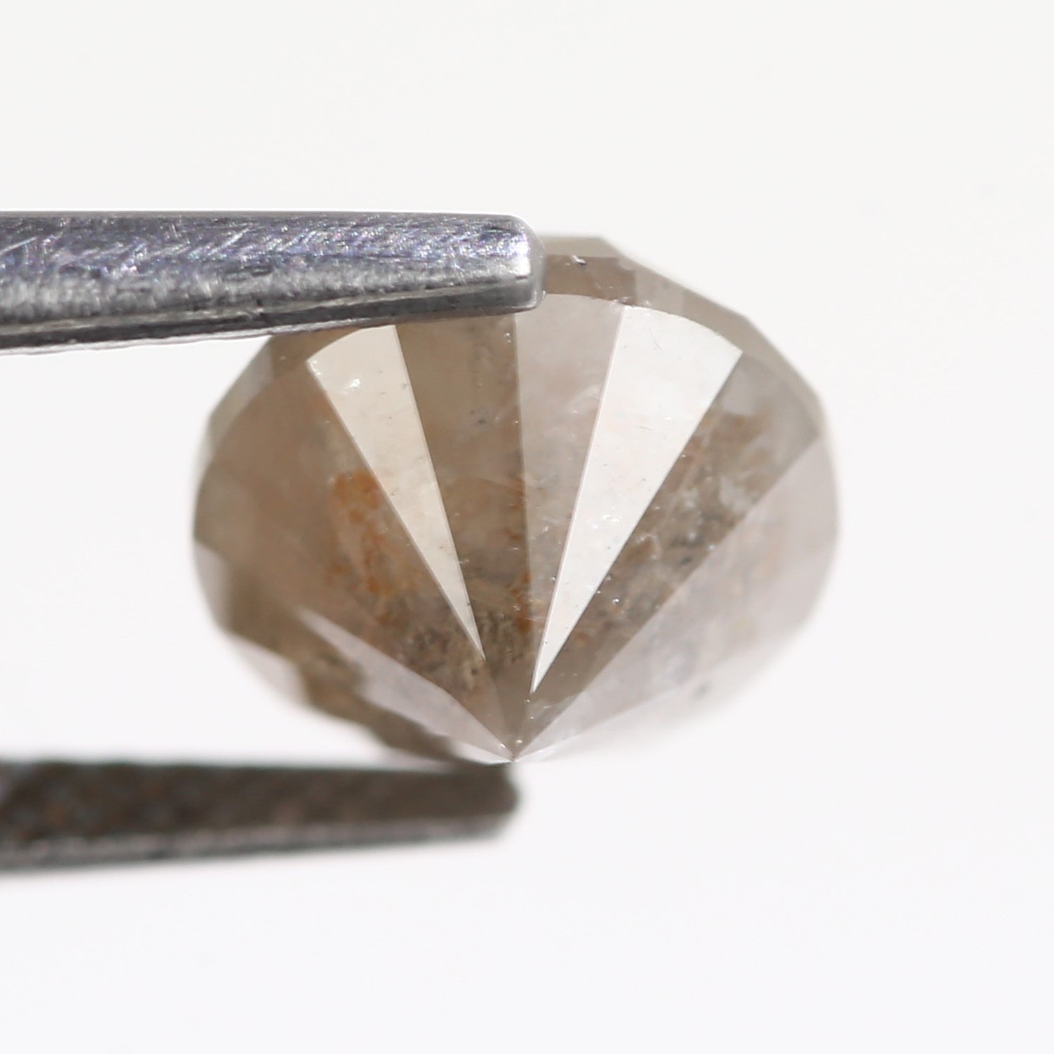 2.96 Carat Natural Round Cut Gray Salt And Pepper Diamond 8 MM