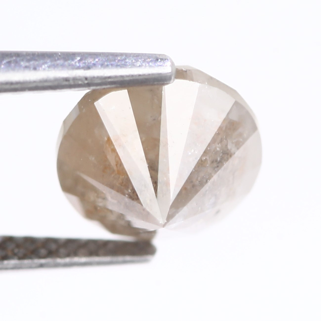 2.96 Carat Natural Round Cut Gray Salt And Pepper Diamond 8 MM