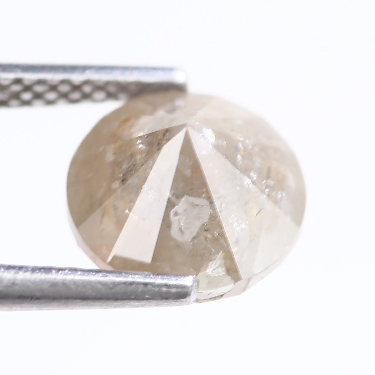 2.96 Carat Natural Round Cut Gray Salt And Pepper Diamond 8 MM