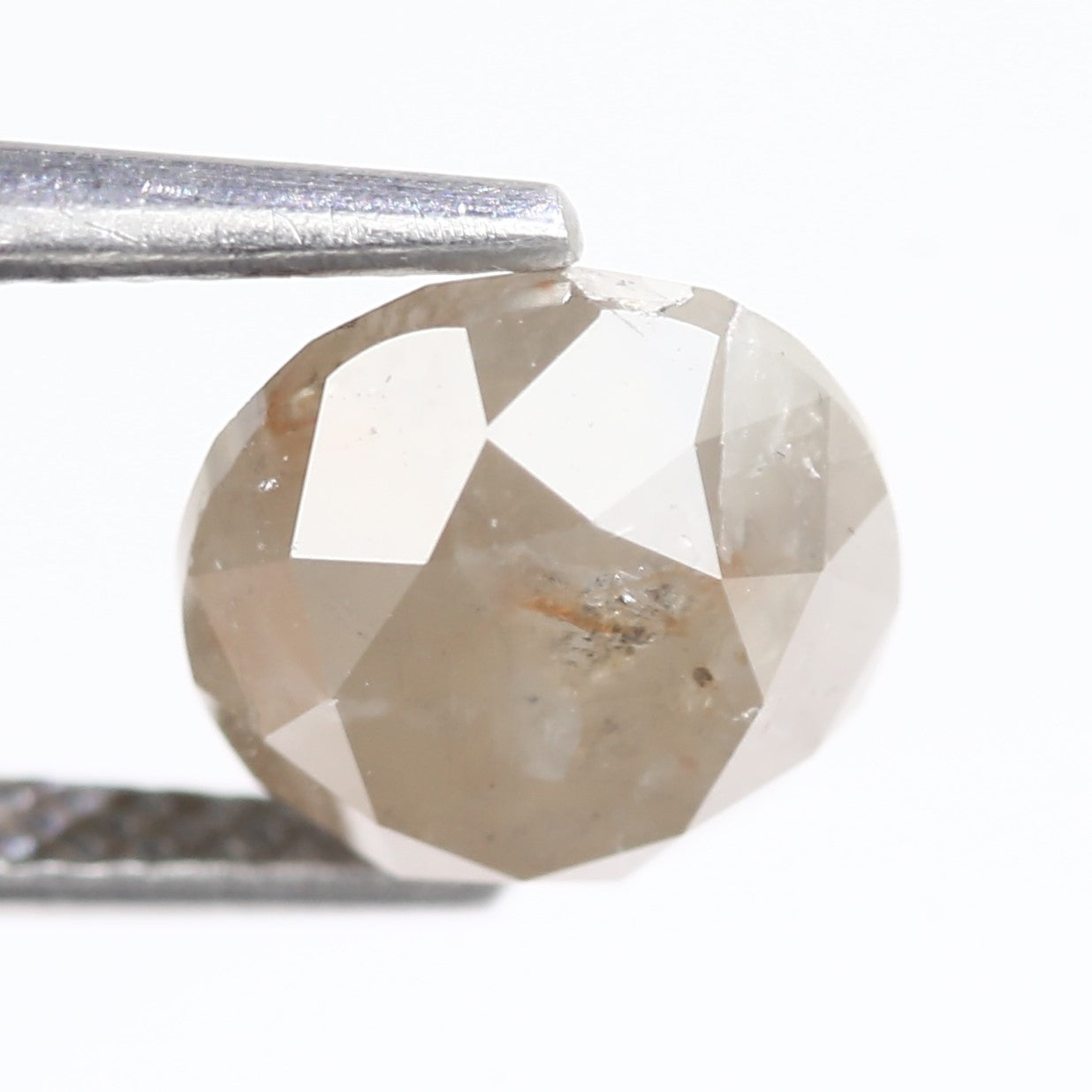 2.96 Carat Natural Round Cut Gray Salt And Pepper Diamond 8 MM