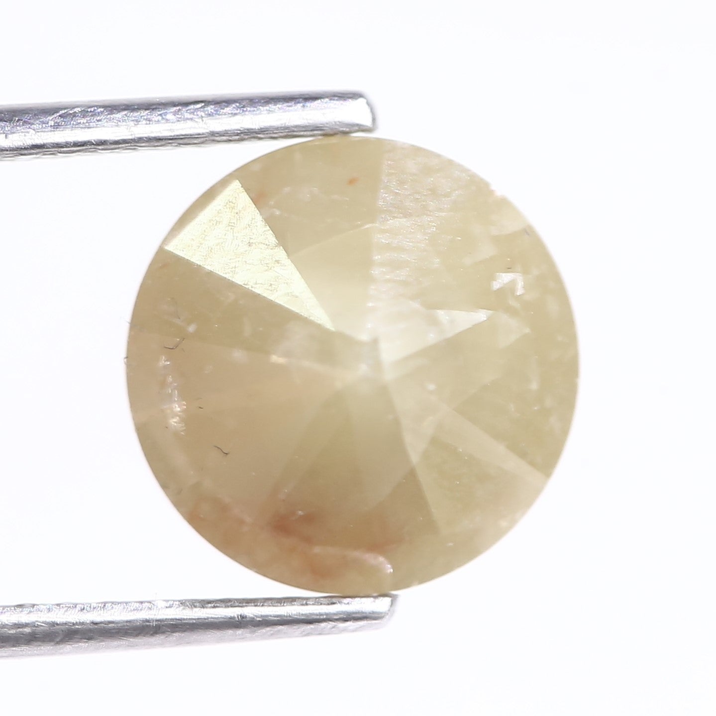 3.20 Carat Natural Round Cut Yellow Grey Salt And Pepper Diamond 9.04 MM