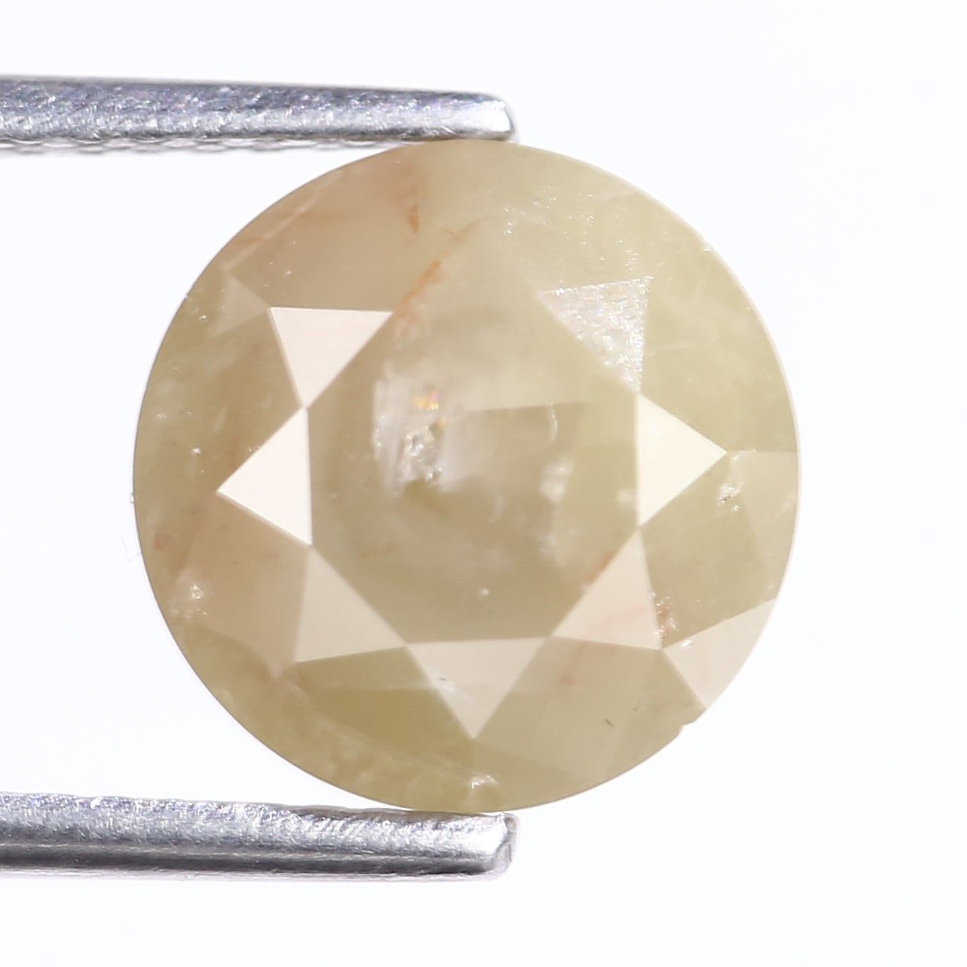 3.20 Carat Natural Round Cut Yellow Grey Salt And Pepper Diamond 9.04 MM