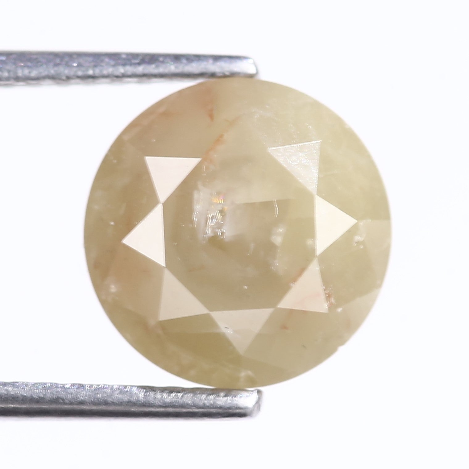 3.20 Carat Natural Round Cut Yellow Grey Salt And Pepper Diamond 9.04 MM