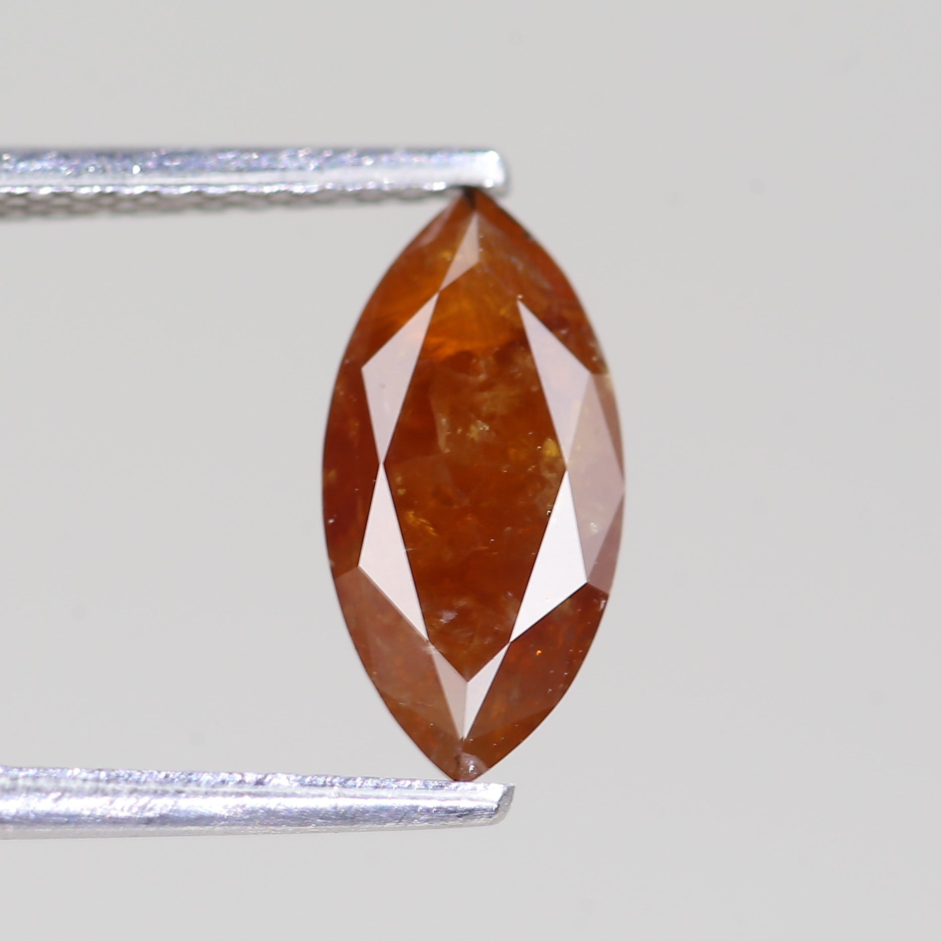 1.32 Carat Natural Marquise Cut Orange Salt And Pepper Diamond 11.07 MM