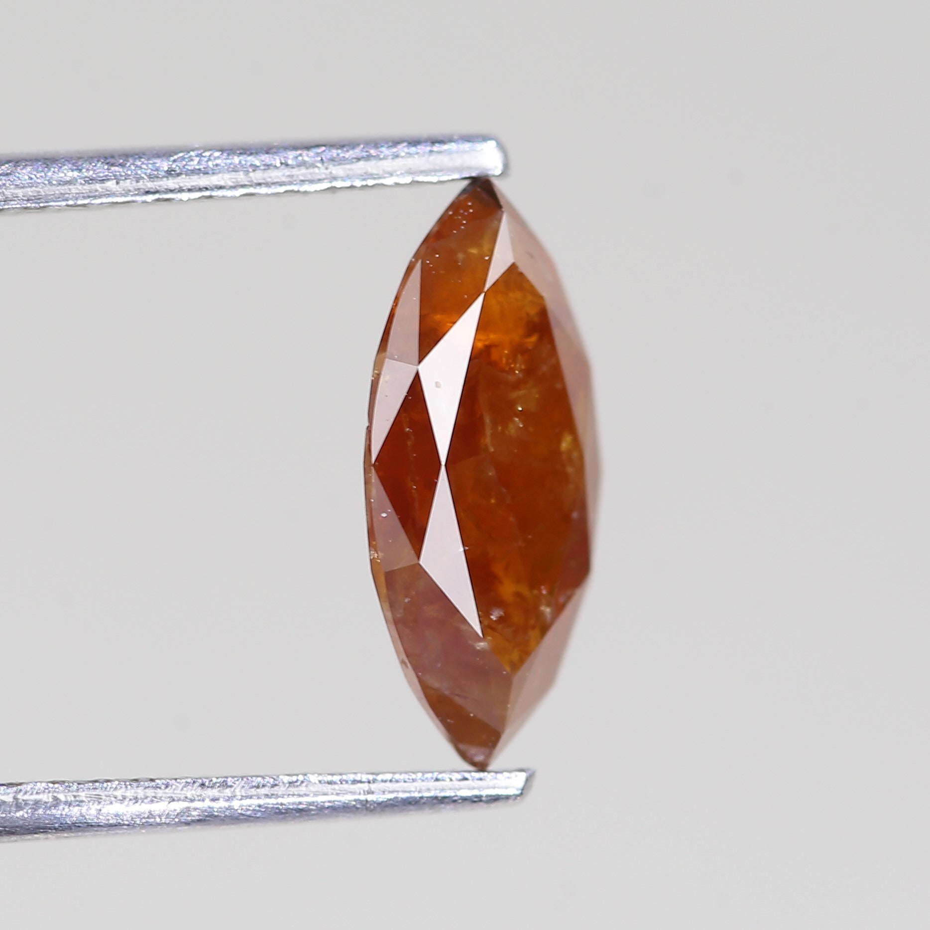 1.32 Carat Natural Marquise Cut Orange Salt And Pepper Diamond 11.07 MM