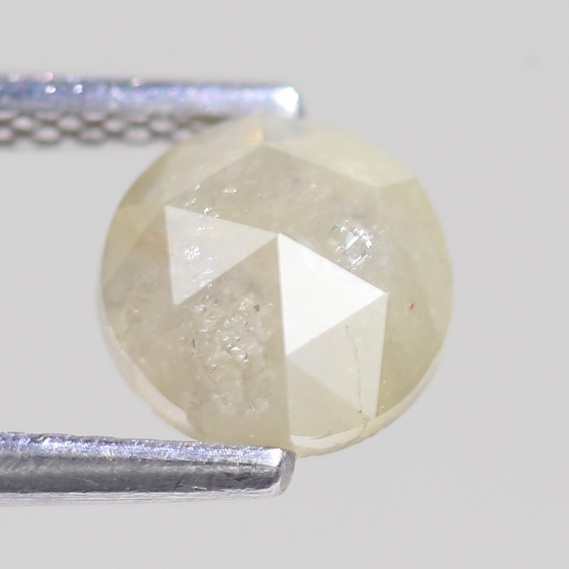 0.97 Carat Natural Round Rose Cut Salt And Pepper Diamond 6.36 MM