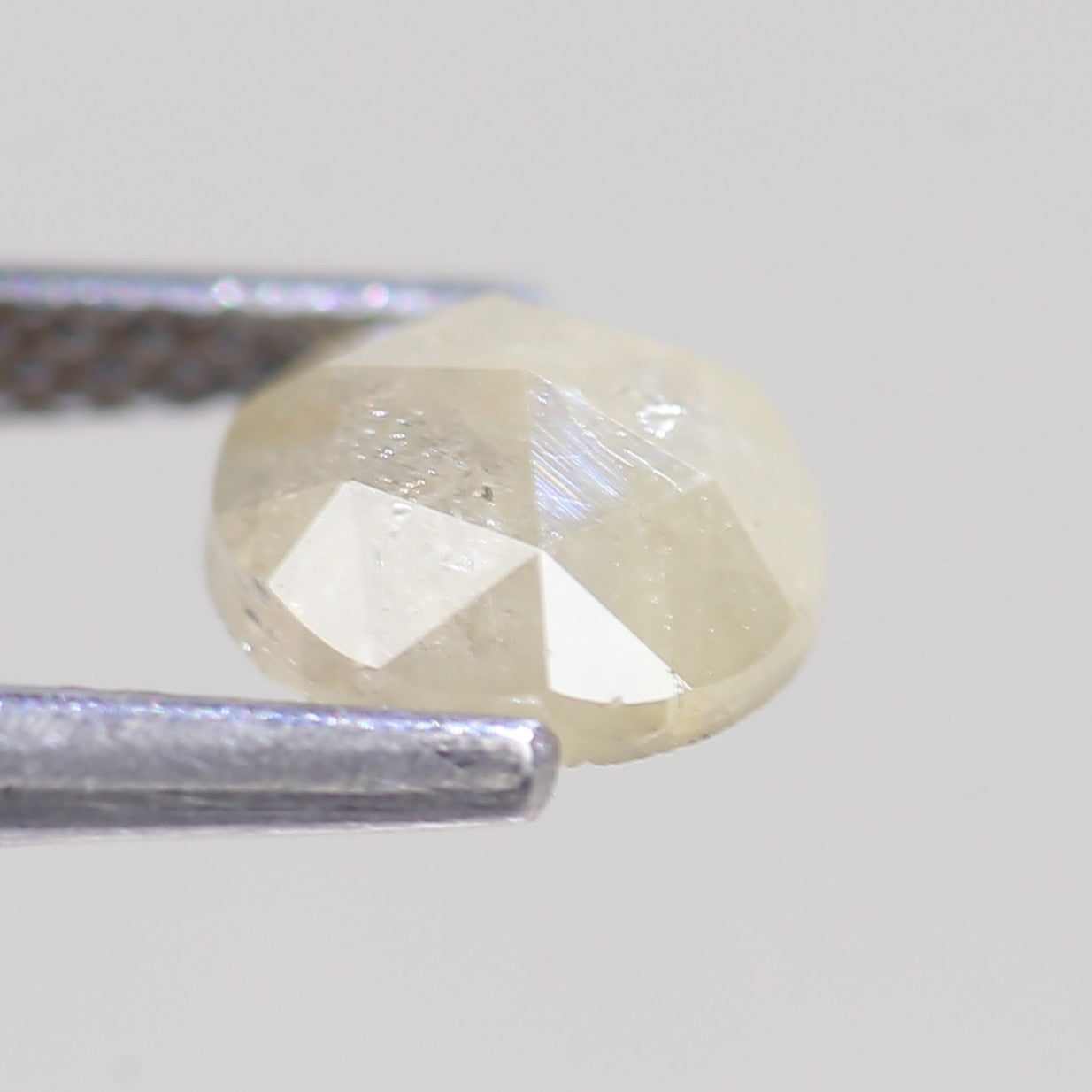 0.97 Carat Natural Round Rose Cut Salt And Pepper Diamond 6.36 MM