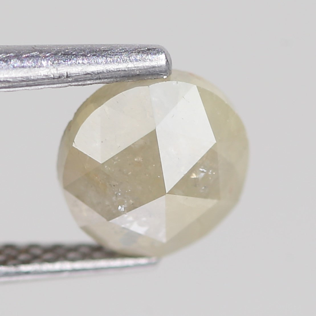 0.97 Carat Natural Round Rose Cut Salt And Pepper Diamond 6.36 MM