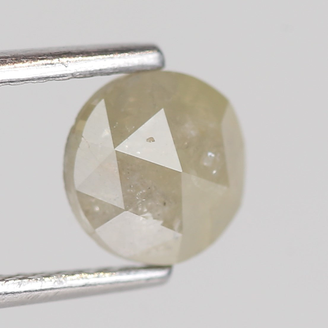 0.97 Carat Natural Round Rose Cut Salt And Pepper Diamond 6.36 MM