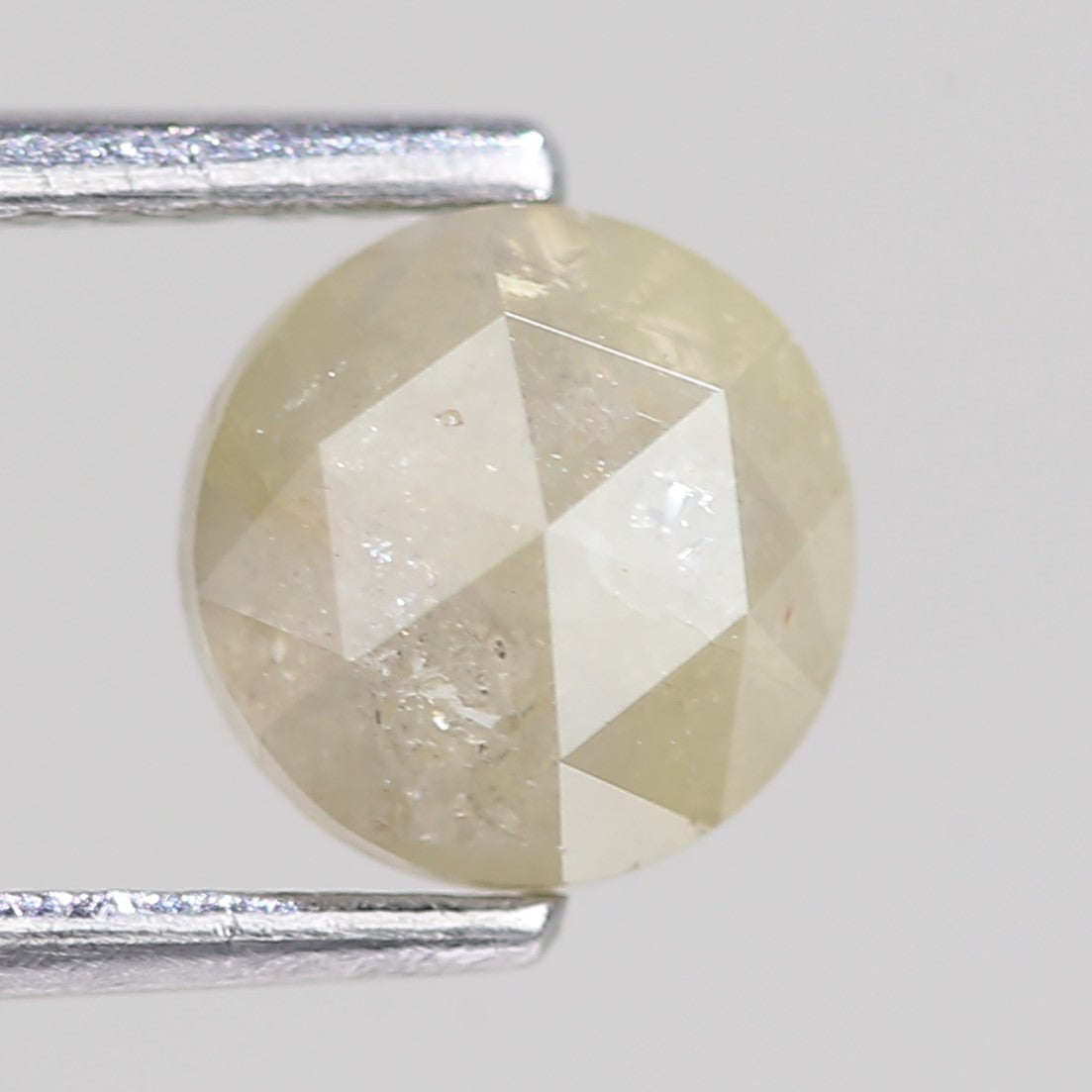 0.97 Carat Natural Round Rose Cut Salt And Pepper Diamond 6.36 MM