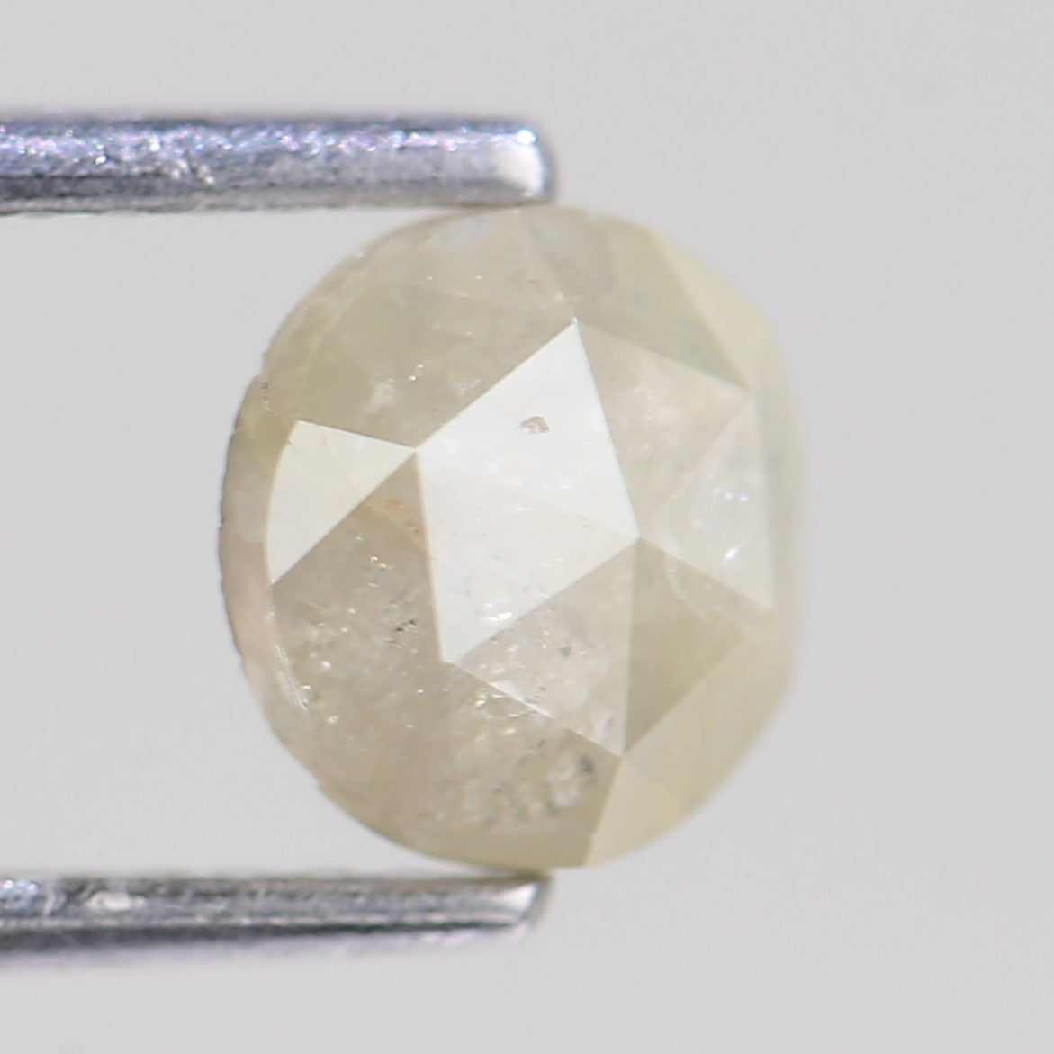 0.97 Carat Natural Round Rose Cut Salt And Pepper Diamond 6.36 MM