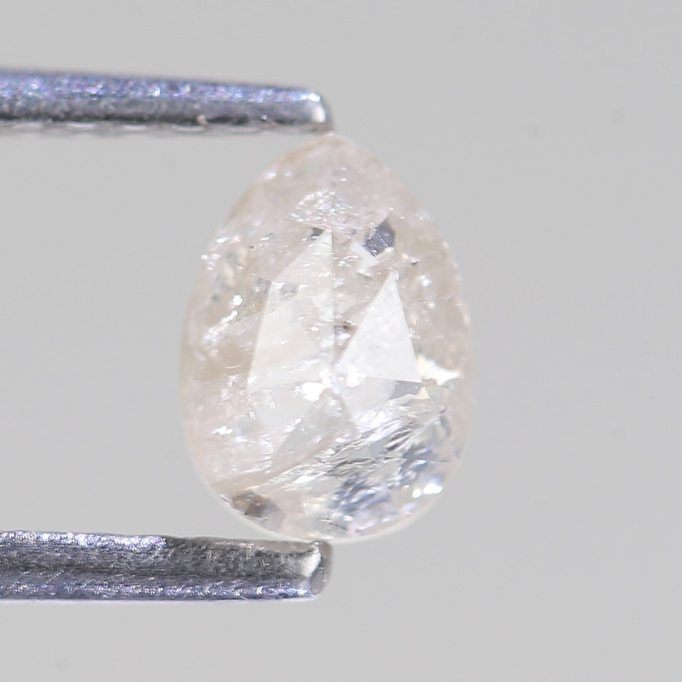 0.66 Carat Natural Salt And Pepper Pear Cut Loose Diamond 6.15 MM