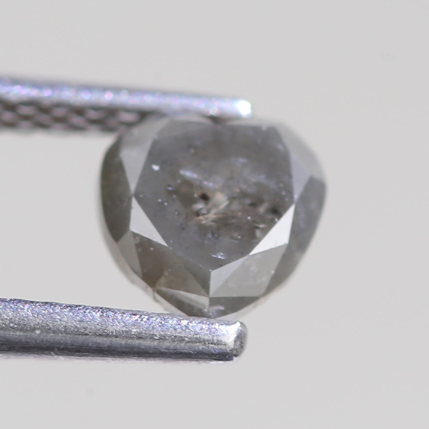 0.75 Carat Natural Salt And Pepper Heart Gray Diamond 5 MM