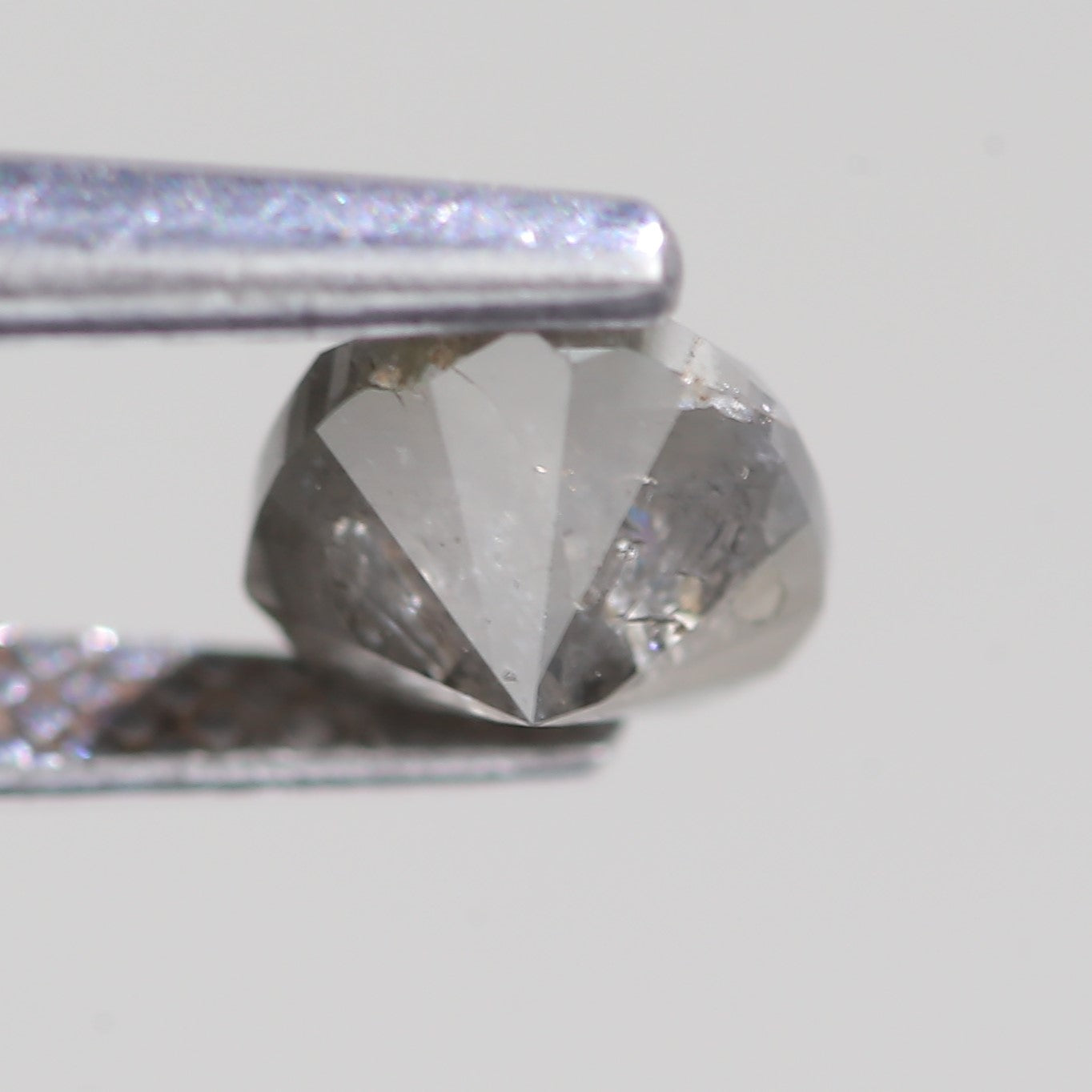 0.75 Carat Natural Salt And Pepper Heart Gray Diamond 5 MM