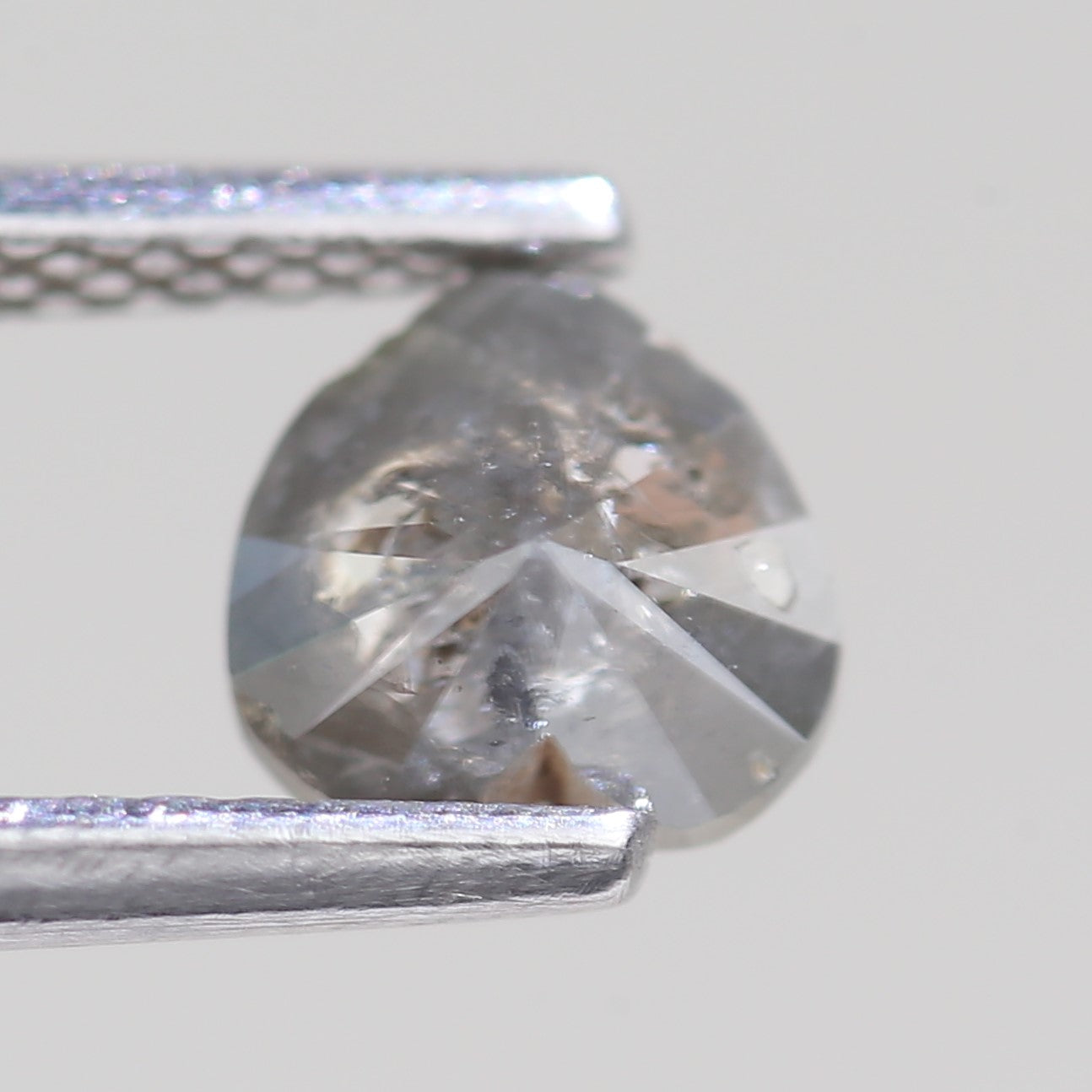 0.75 Carat Natural Salt And Pepper Heart Gray Diamond 5 MM