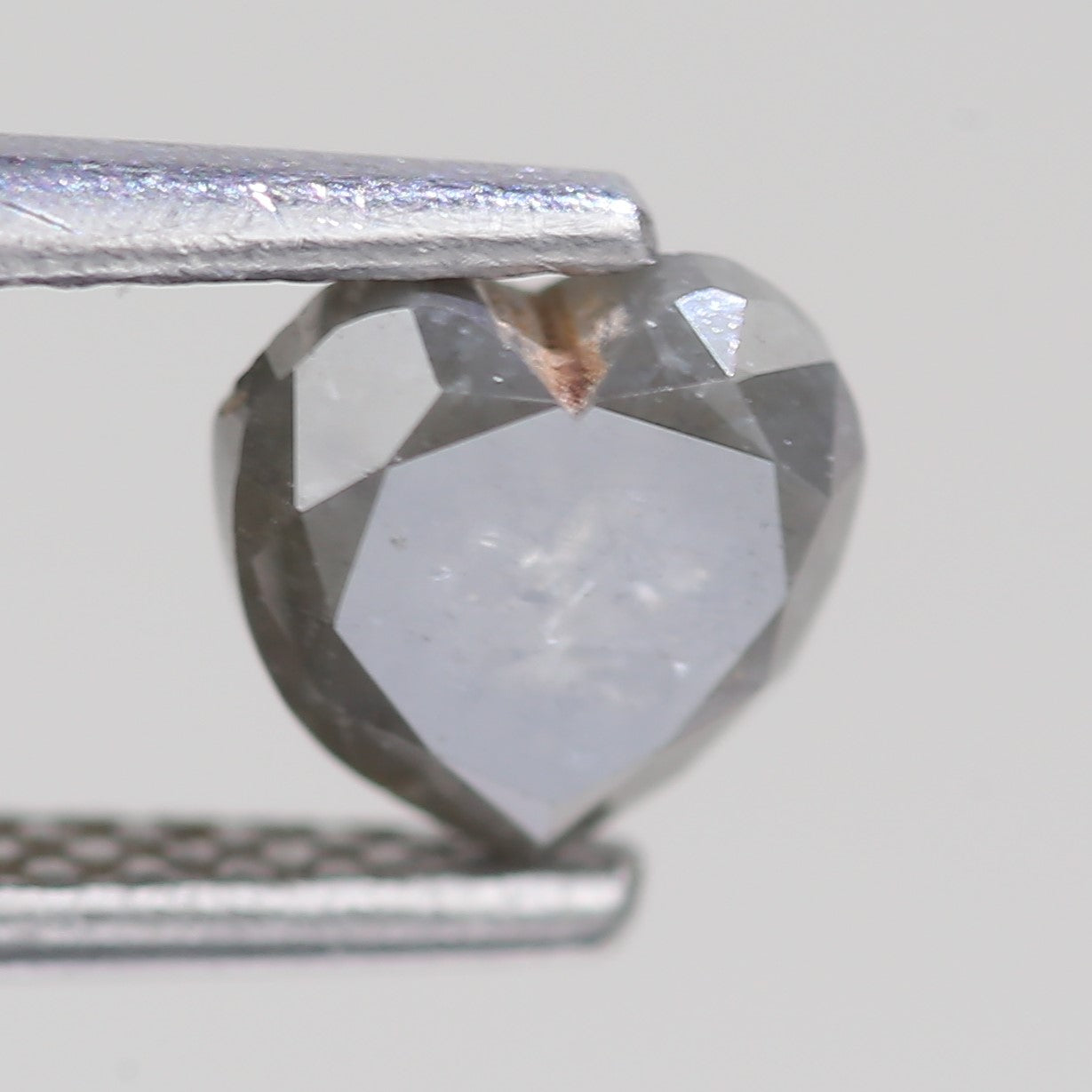 0.75 Carat Natural Salt And Pepper Heart Gray Diamond 5 MM
