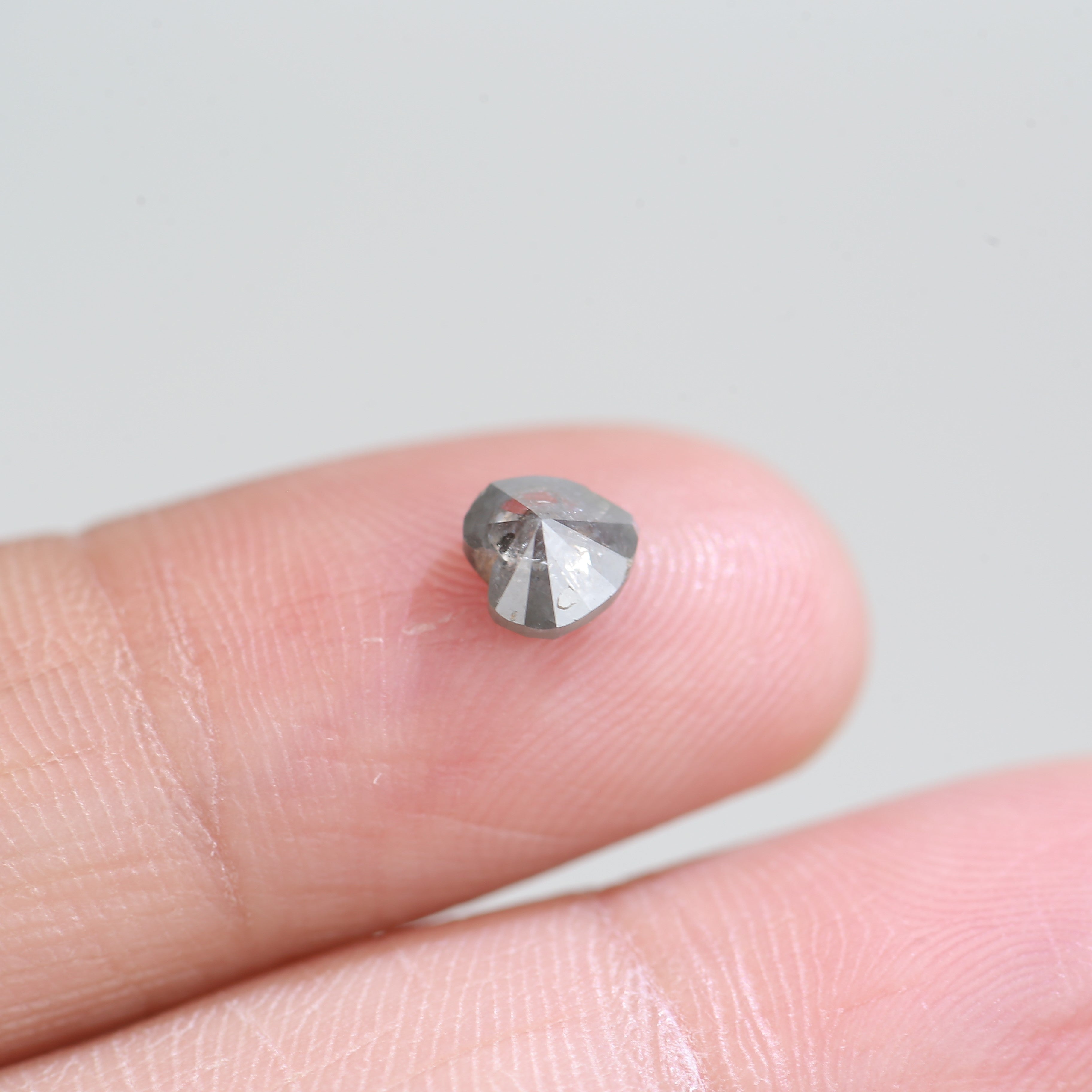 0.75 Carat Natural Salt And Pepper Heart Gray Diamond 5 MM