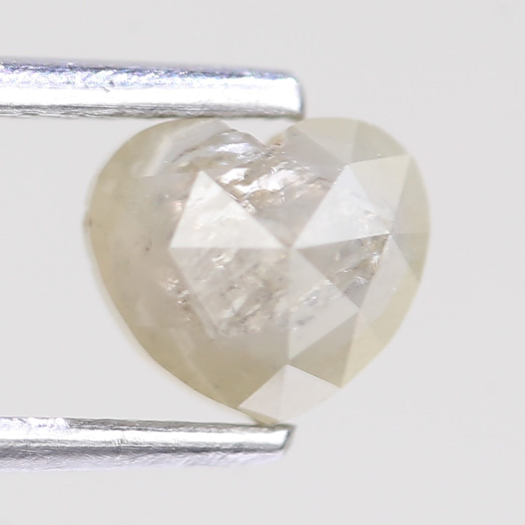 1 Carat Natural Heart Shaped Salt And Pepper Diamond 5 MM