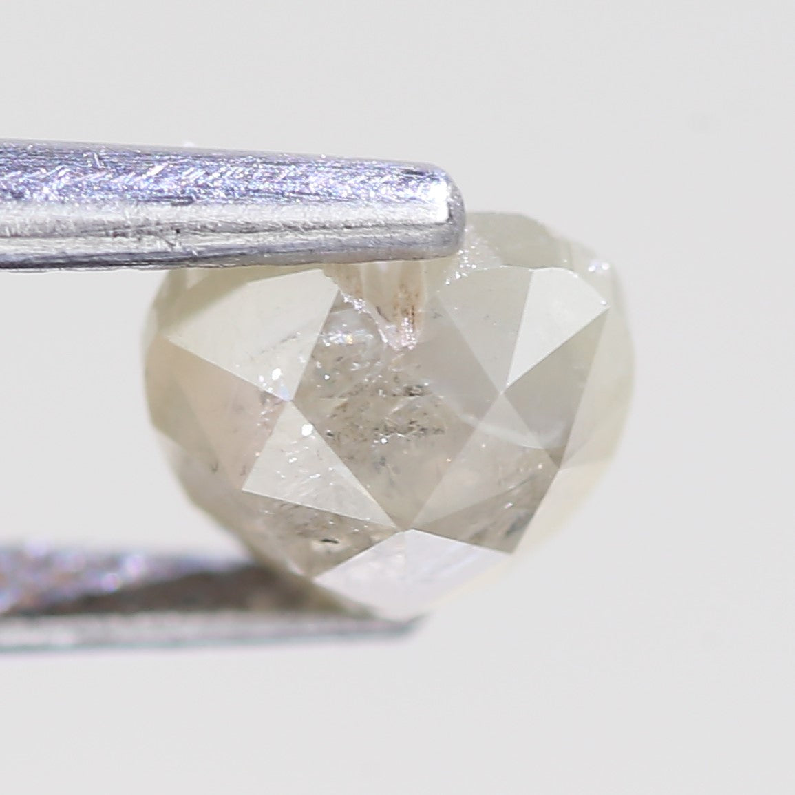 1 Carat Natural Heart Shaped Salt And Pepper Diamond 5 MM