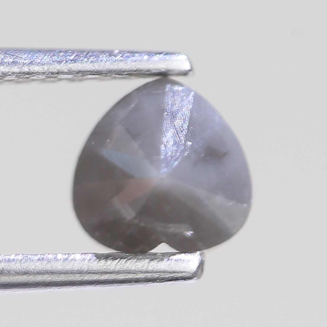 0.82 Carat Natural Heart Grey Salt And Pepper Diamond 5.20 MM