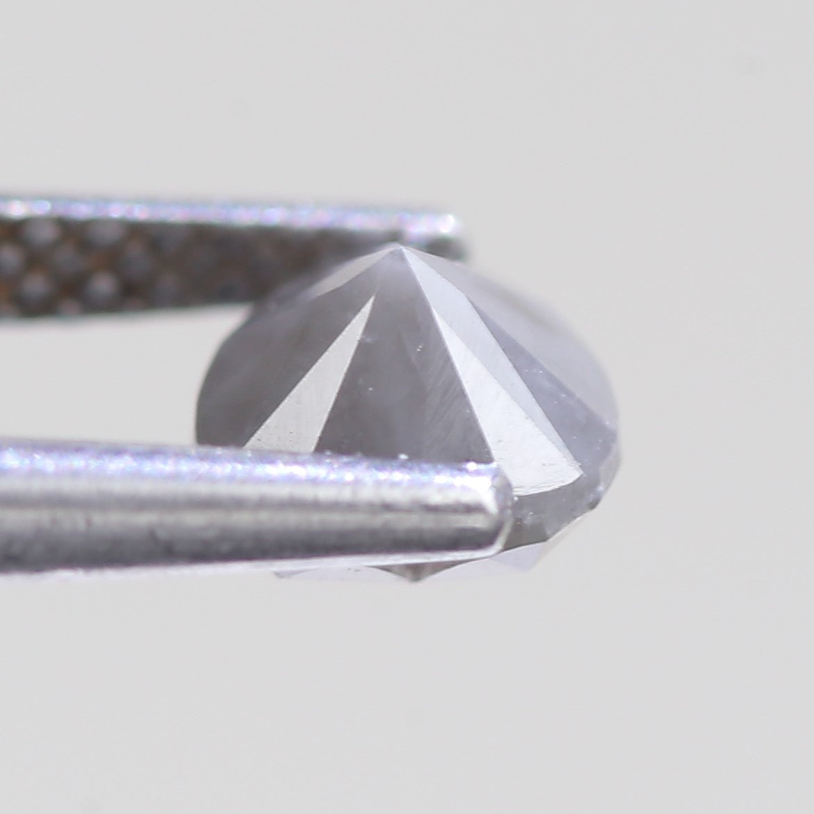 0.82 Carat Natural Heart Grey Salt And Pepper Diamond 5.20 MM