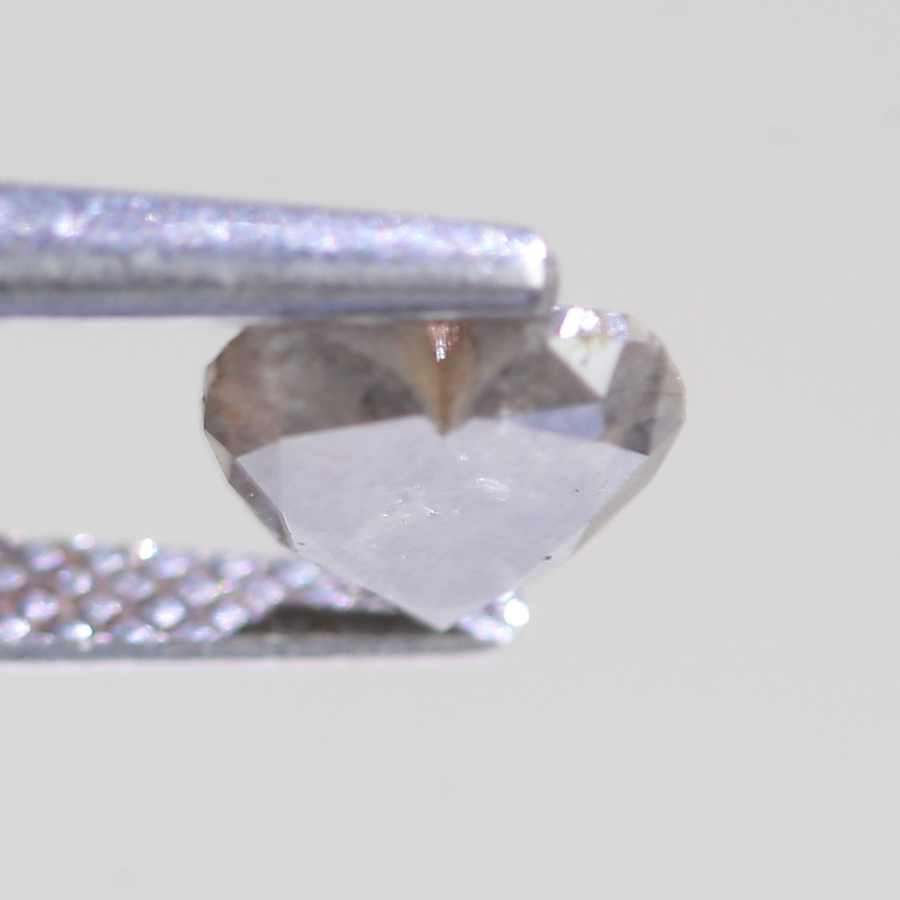 0.74 Carat Natural Salt And Pepper Heart Cut Grey Diamond 5.74 MM