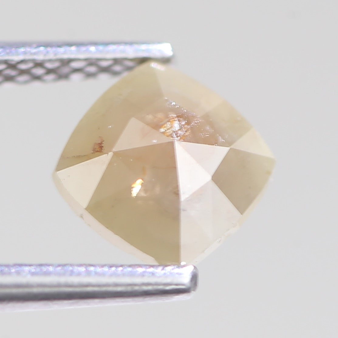 0.68 Carat Natural Cushion Cut Salt And Pepper Diamond 5.79 MM