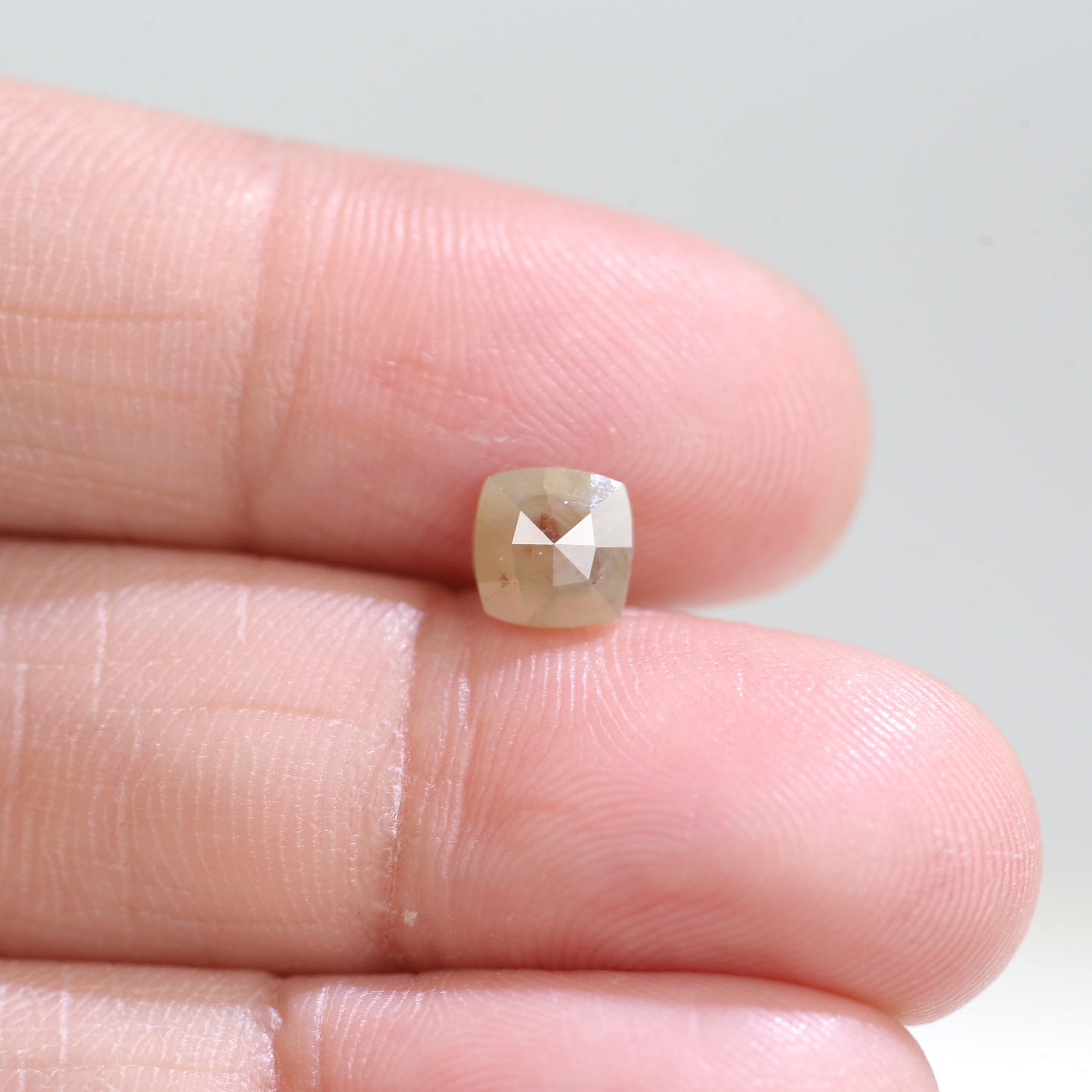 0.68 Carat Natural Cushion Cut Salt And Pepper Diamond 5.79 MM