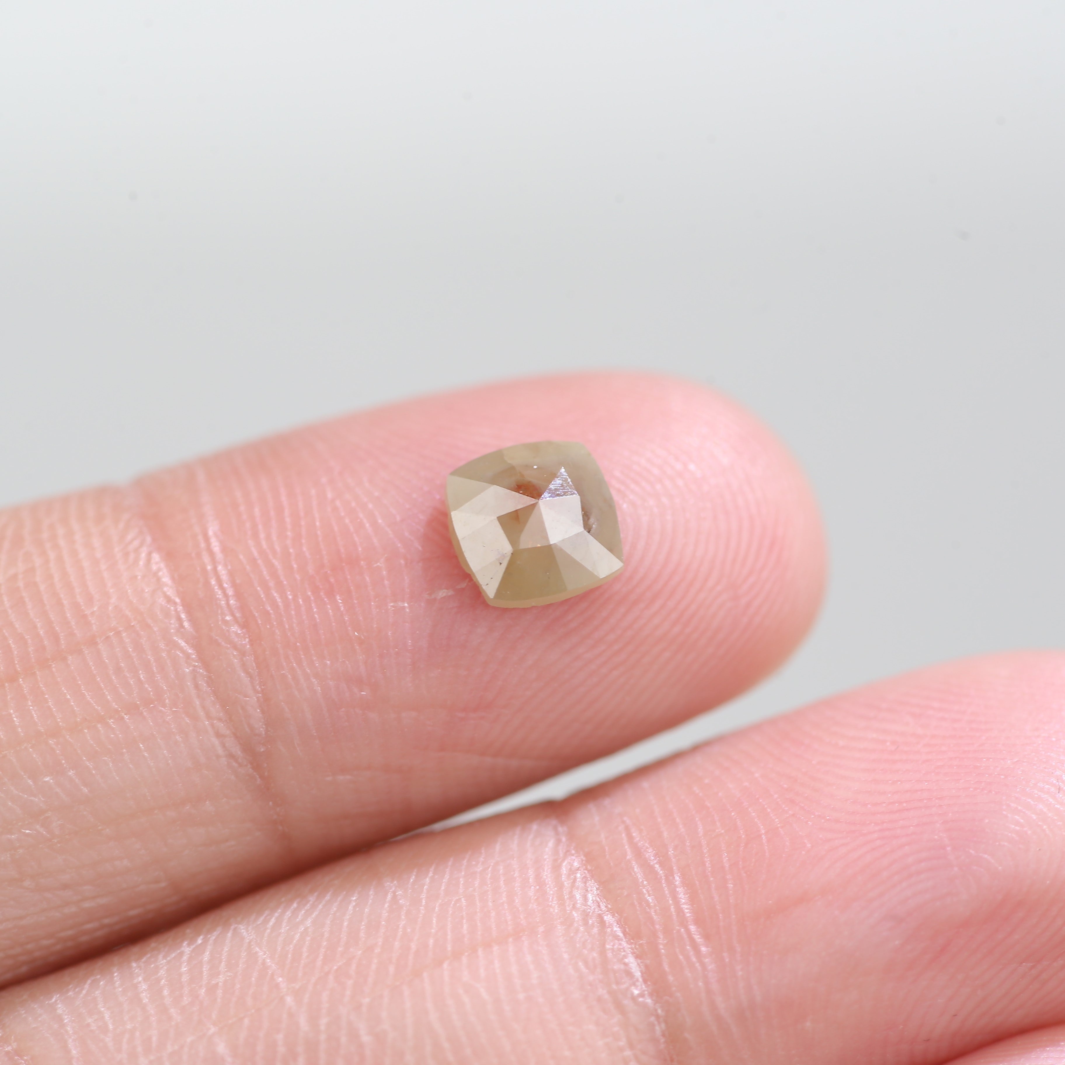 0.68 Carat Natural Cushion Cut Salt And Pepper Diamond 5.79 MM