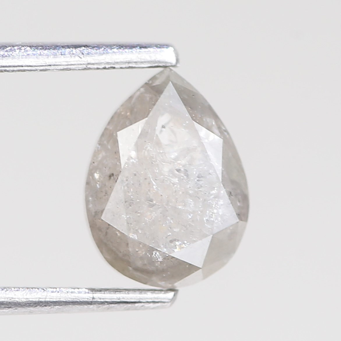 1.69 Carat Design Pear Salt and Pepper Diamond Real Ring 7.92 MM