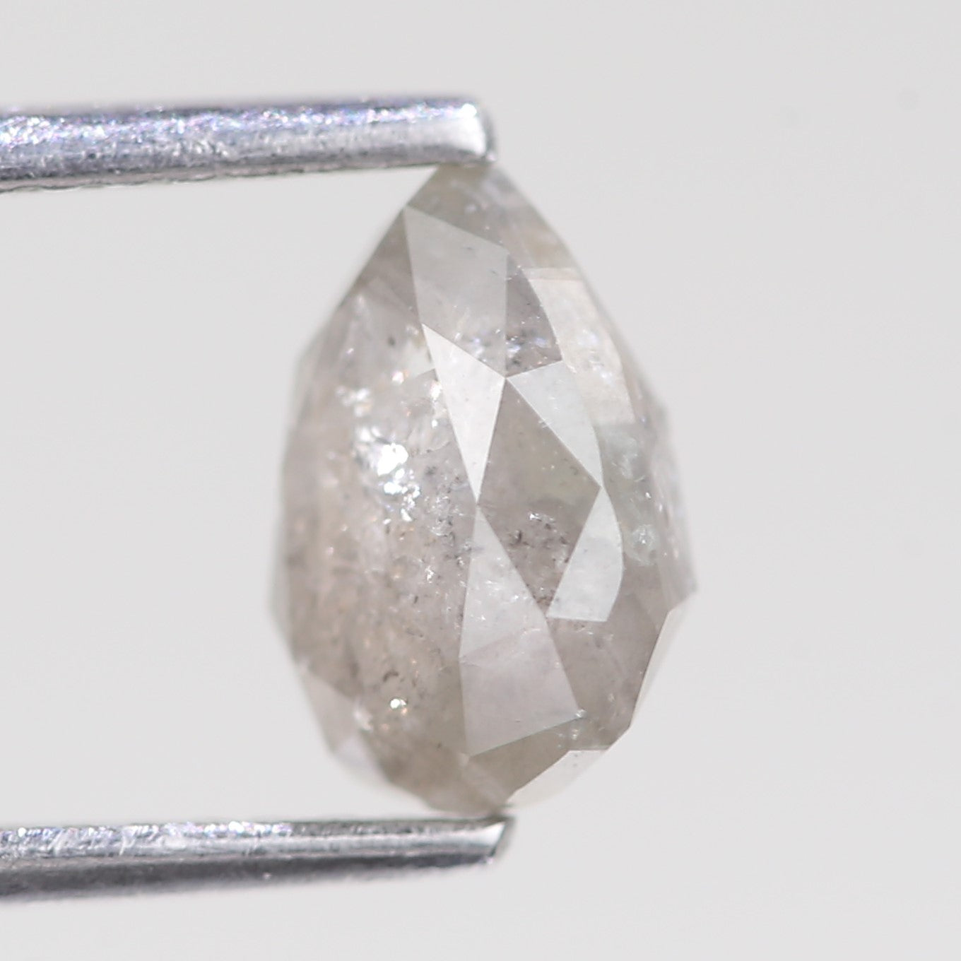 1.69 Carat Design Pear Salt and Pepper Diamond Real Ring 7.92 MM