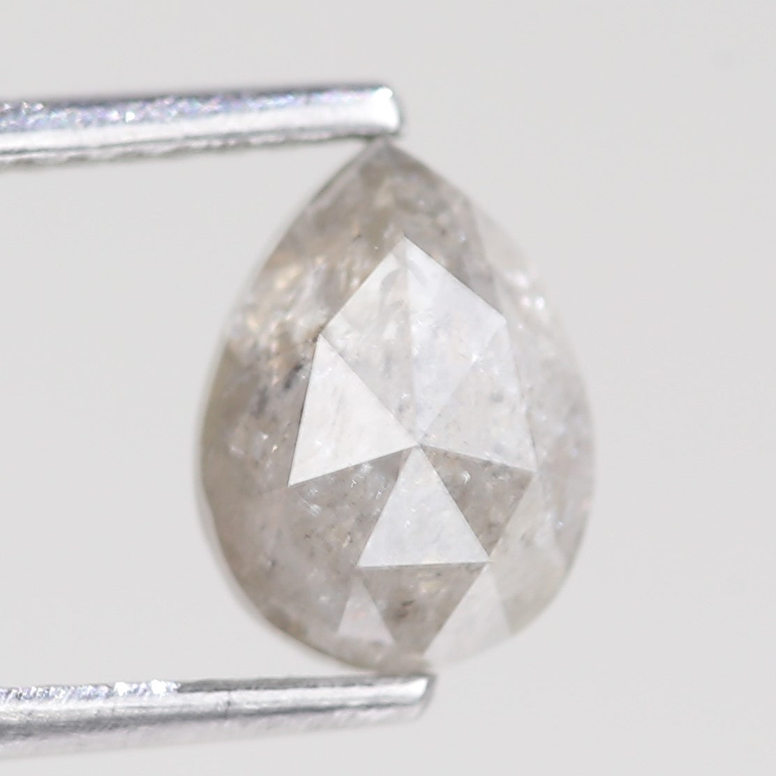 1.69 Carat Design Pear Salt and Pepper Diamond Real Ring 7.92 MM