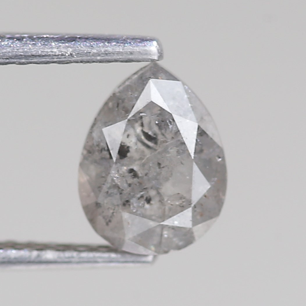 Design Salt and Pepper Pear Diamond Ring 1 Carat
