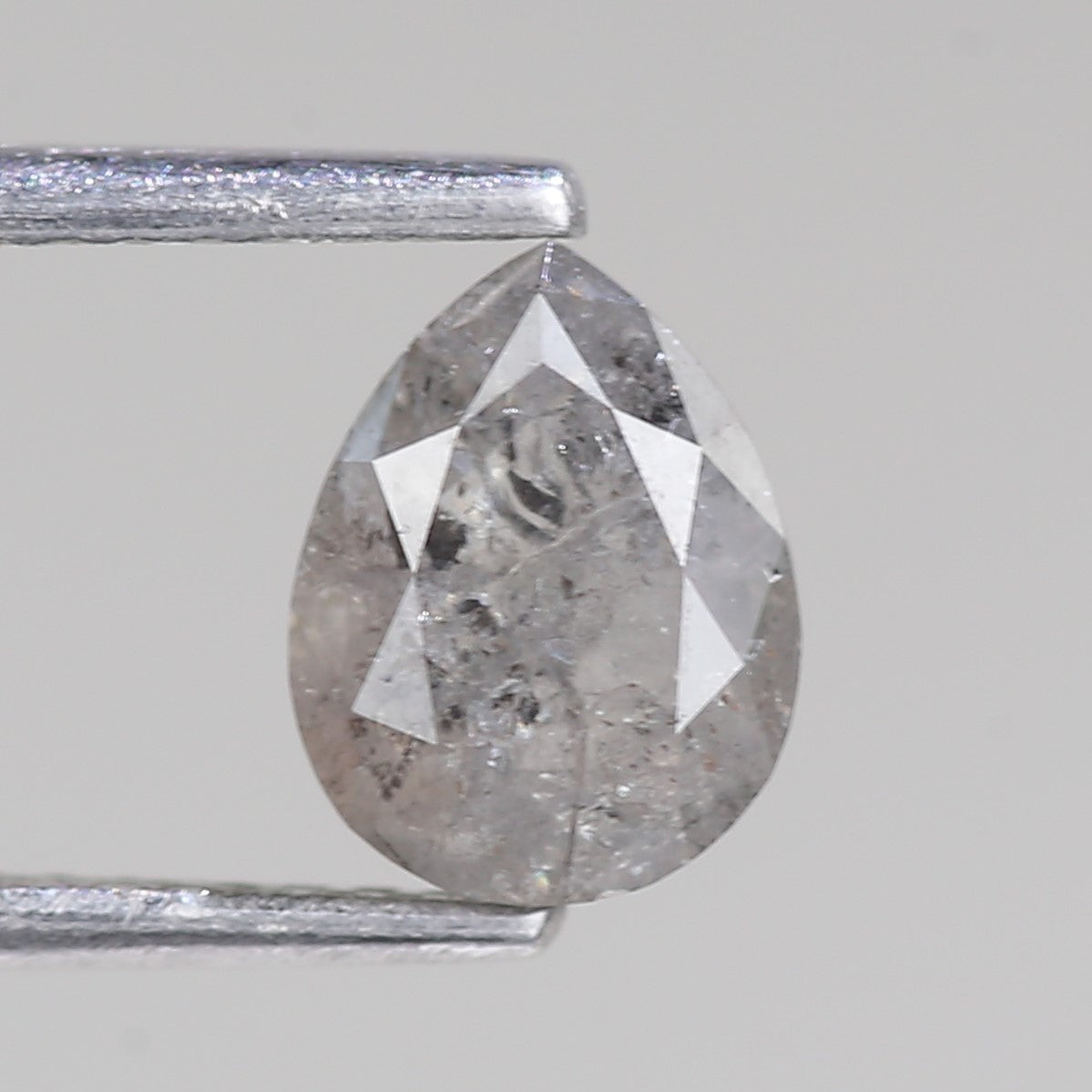 Design Salt and Pepper Pear Diamond Ring 1 Carat