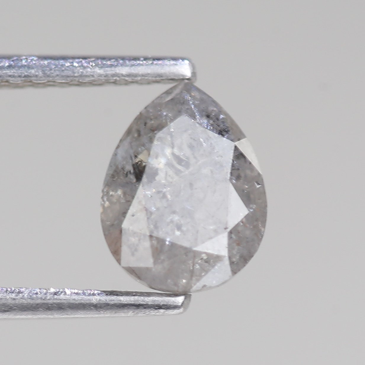 Design Salt and Pepper Pear Diamond Ring 1 Carat