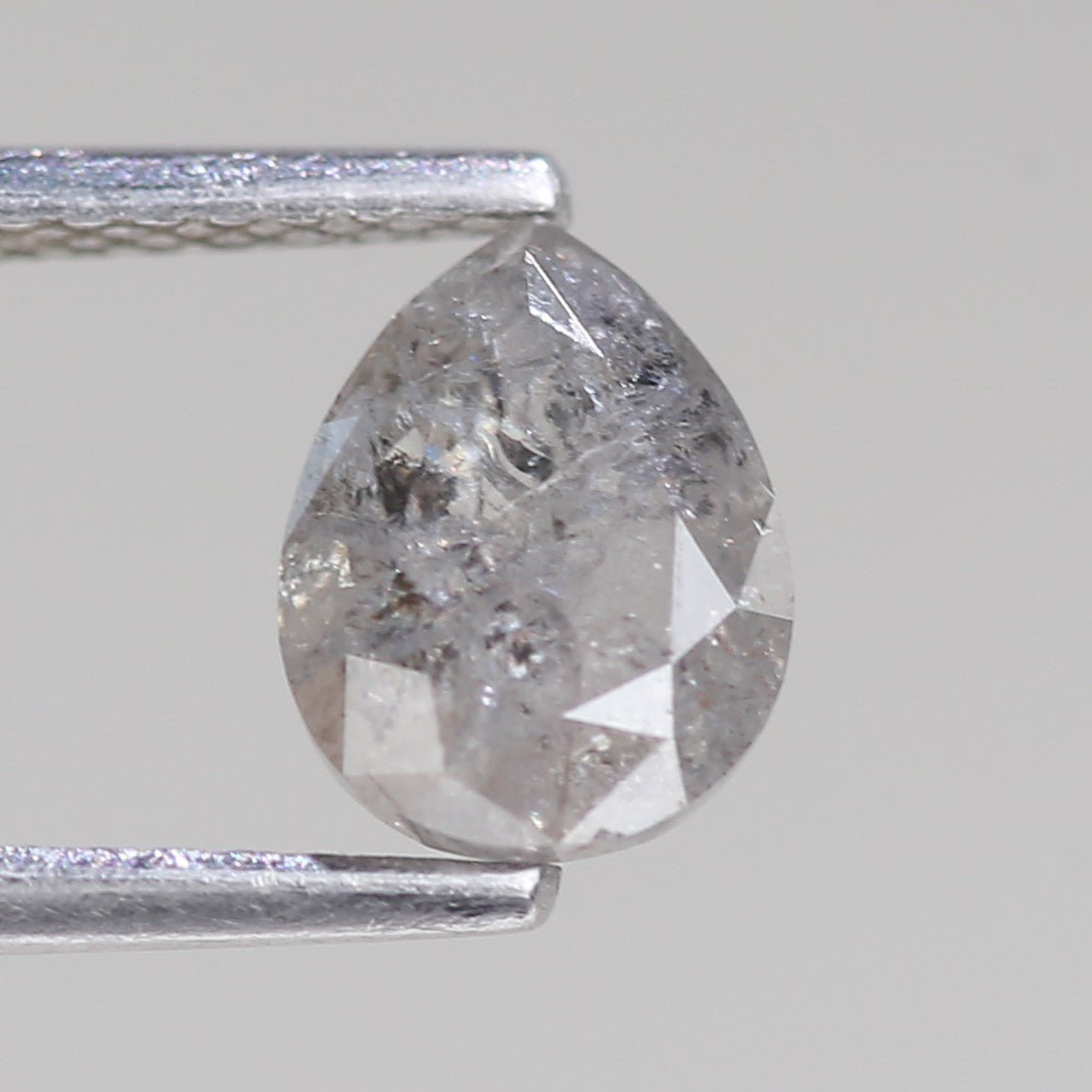 Design Salt and Pepper Pear Diamond Ring 1 Carat